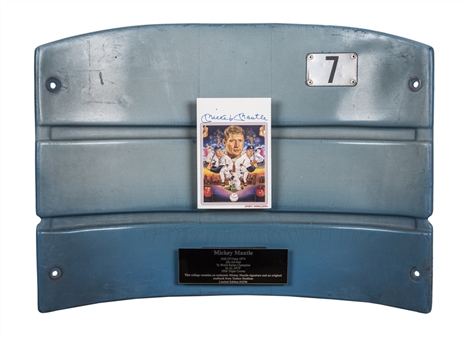 Mickey Mantle Signed Yankee Stadium Seat Back Collage (MLB Authenticated, Steiner & Beckett)